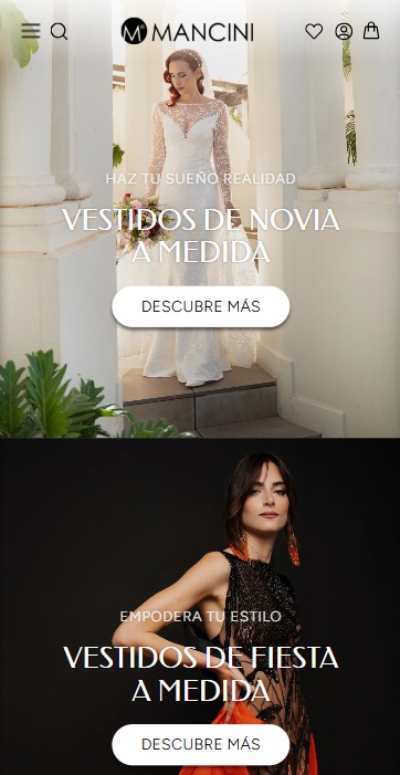 Versión móvil de la web
